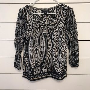 WHBM peep-hole sleeve top